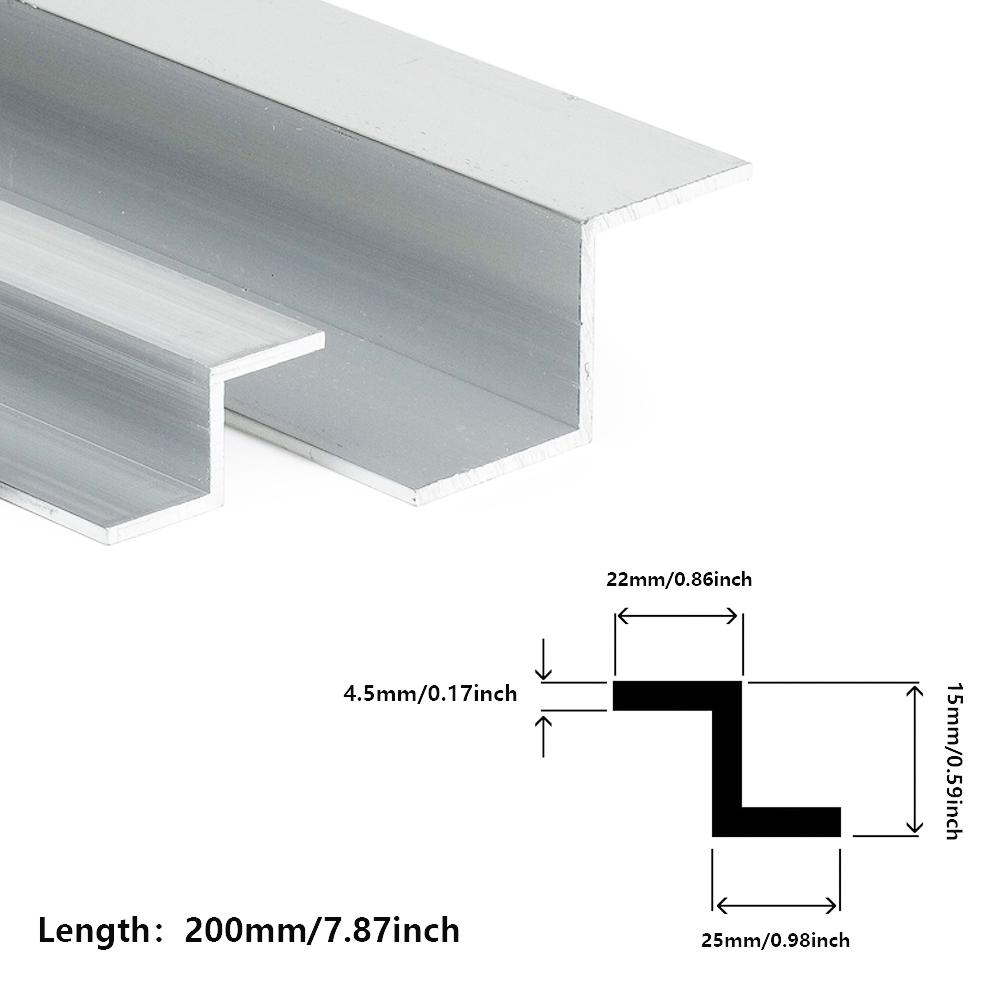Z-Shaped Aluminum Edge Trim 10/15/20/22mm, Flexible Decorative Molding for Cabinet Door Window Frame (1 Piece)