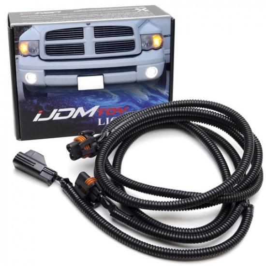 

Y-Shape Fog Light Power Cord Jumper Wiring Harness For Dodge 2002-08 RAM Durango