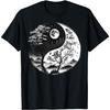 Black and White Yin Yang Symbol On Nature Taijitu Yin Yang T-Shirt