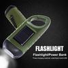 Solar Powered Hand Crank Flashlight Emergency LED Flashlight Survival Flashlight Quick Snap Carbiner Flashlight for