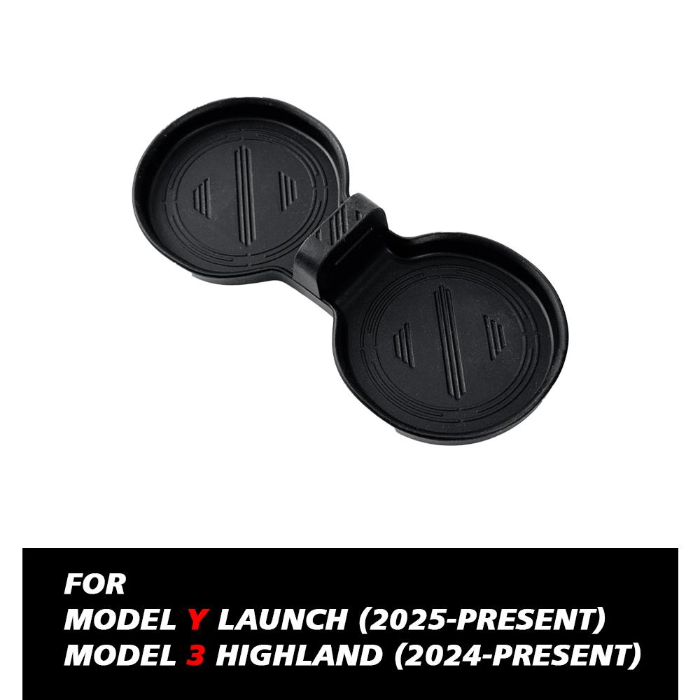 TESY Water Cup Holder Mat For Tesla Model YL Y Juniper Launch Model 3 Highland Coasters Slots Non-Slip Waterproof