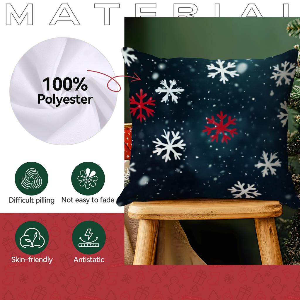 Snow Shadow Christmas Pillowcase Printed Polyester 40/45/50Cm Throw Pillowcover Decorative Sofa Cushion Pillowslip Home Decor