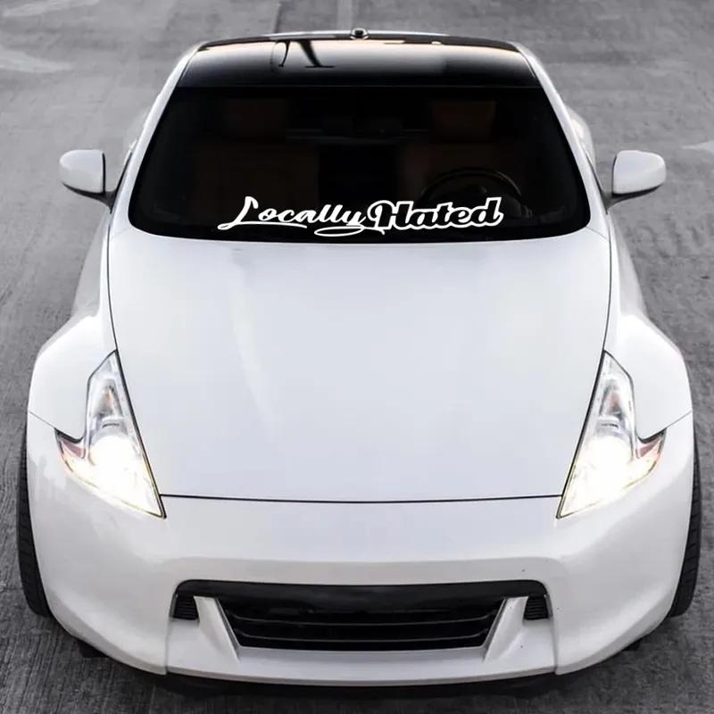 Locally Hated Car Front and Rear Windshield Sticker Auto Window PVC Waterproof Decoration Vinyl Decals Universal Accessories