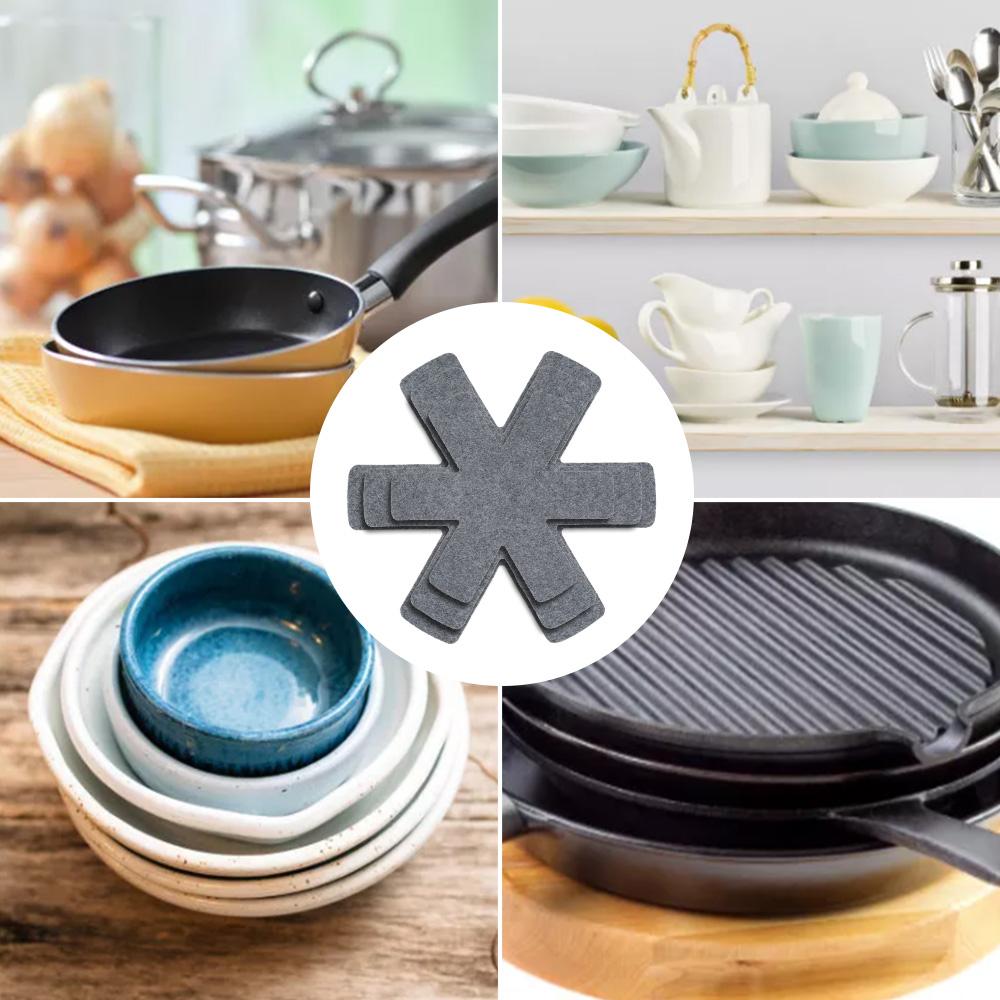 12Pcs Pot Pan Protectors Non-stick Divider Pads Prevent Scratching Separate Protect Surfaces for Cookware Kitchen Accessories