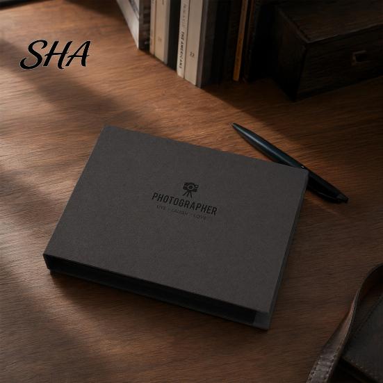 Anti-fouling Photo Album Scrapbook, Horizontal Loose-Leaf with Waterproof Thickened Film Pages, Memory Keeping Book Flat-Lay Design Refillable