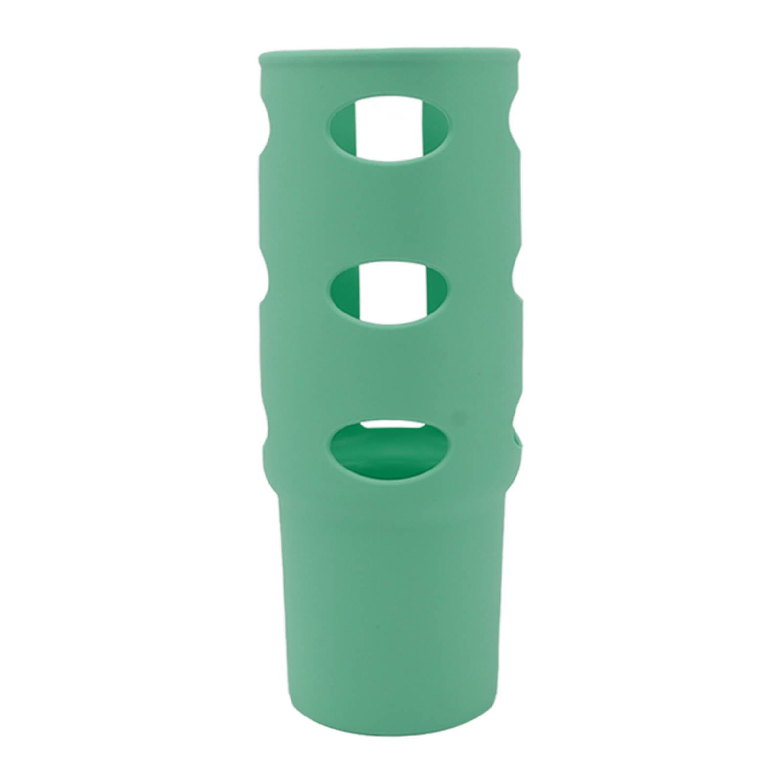

Защитный рукав для стакана, нескользящий, полностью обернутый, съемный силиконовый чехол для стакана для воды для стаканов 30 унций Green