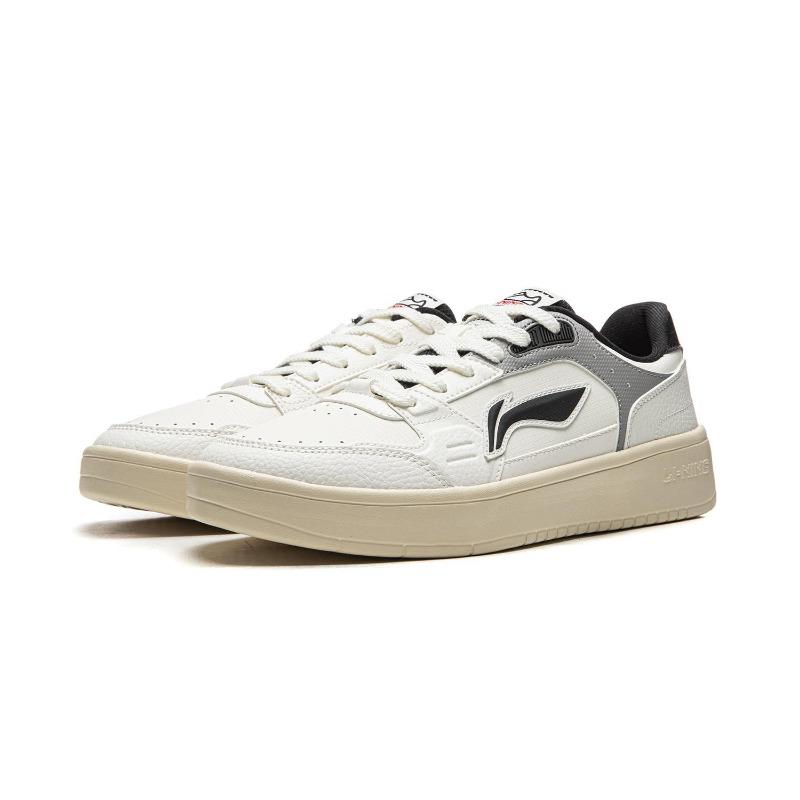 Li-Ning Yuanbao Low Top Men Skate Shoes White Black AGCW081-3