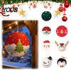 Indoor Outdoor Christmas Decor Paper Lantern, Cute Gingerbread Man Snowman Elk Pattern Ceiling Hanging Vivid Color Party Lanterns 12 Inch Large Round