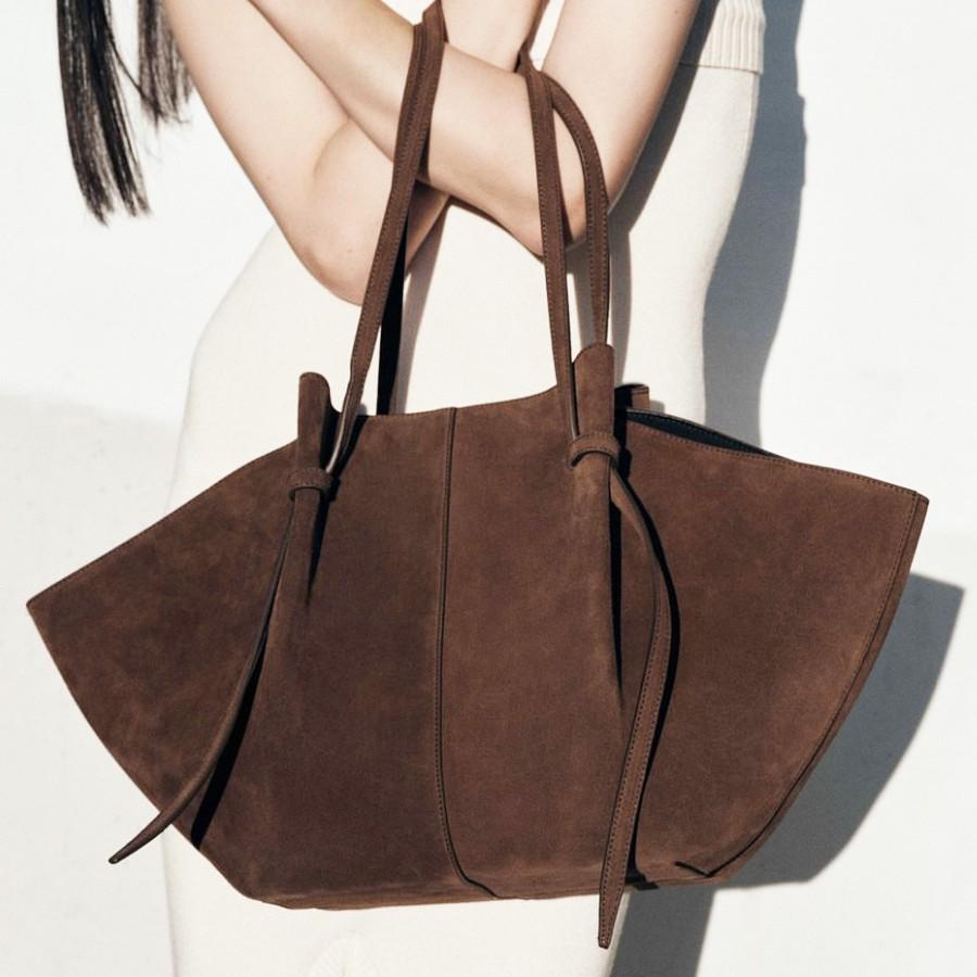 Cross-border Exclusive: Horizontal Woven Soft Leather Accordion Shoulder Bag for Women