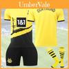 Echipament de joc acasă Dortmund 2324 pentru copii și adulți Material din fibră de poliester Uniformă de fotbal