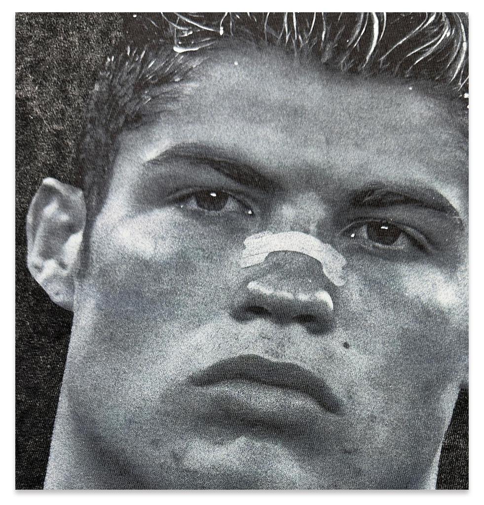 Cristiano Ronaldo Retro Distressed Heavyweight Cotton T-Shirt