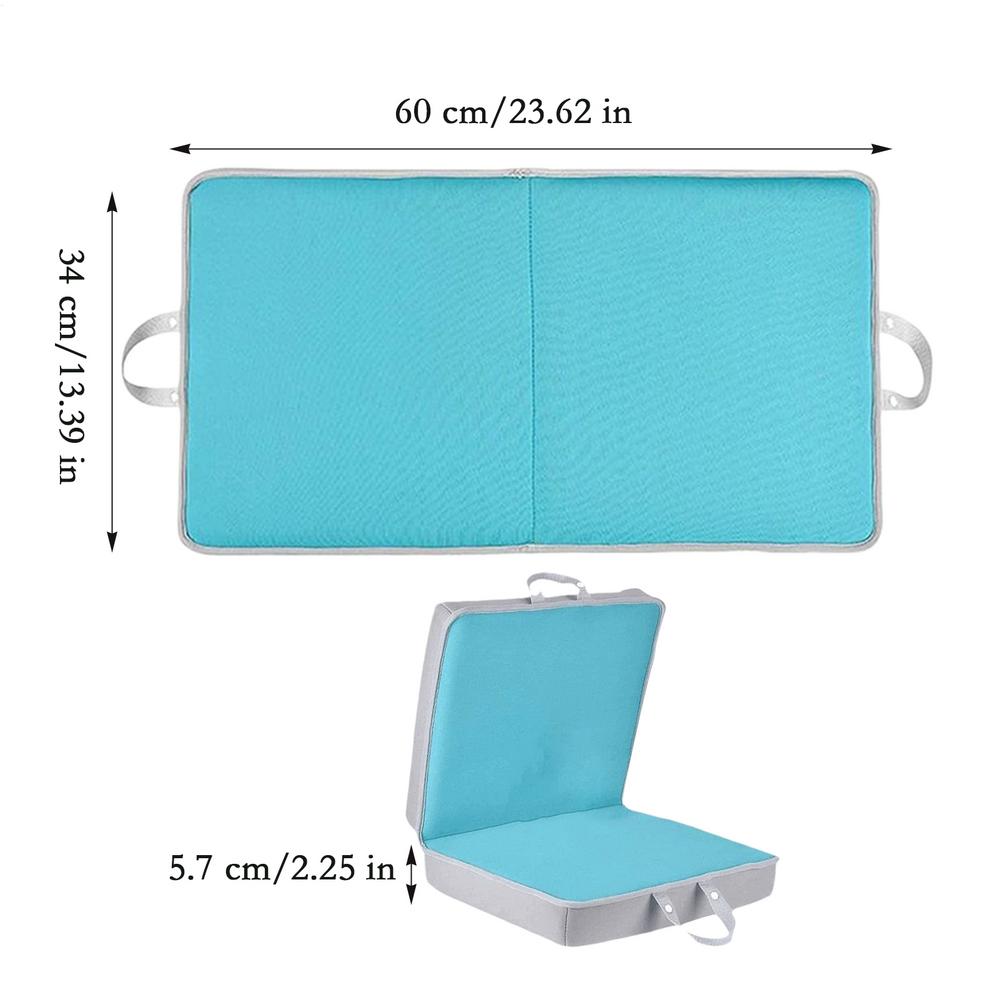 

Подушка для коленей Коврик для коленей с ручками 23,6 X 13,3 X 2,2 дюйма Подушка для коленей Нескользящая Для уборки Строительства Работы на полу Йоги синий