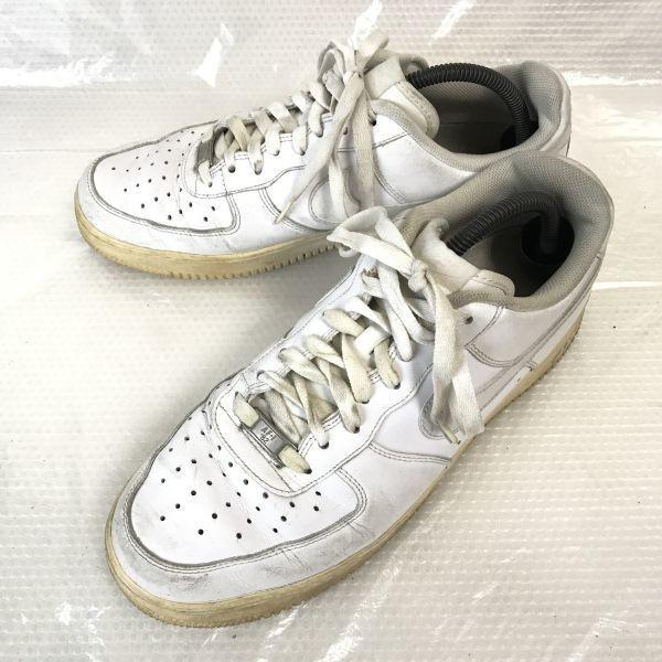 Nike Air Force 1 Low Leather Sneakers Size 28.5 10.5 White