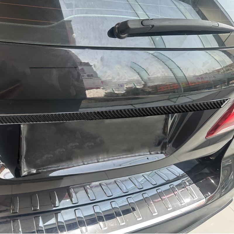 Real Carbon Fiber Car Accessories Trunk Decorative Trim Cover Soft Sticker For Mercedes-Benz W166 GLE/GLS 2016 2017 2018