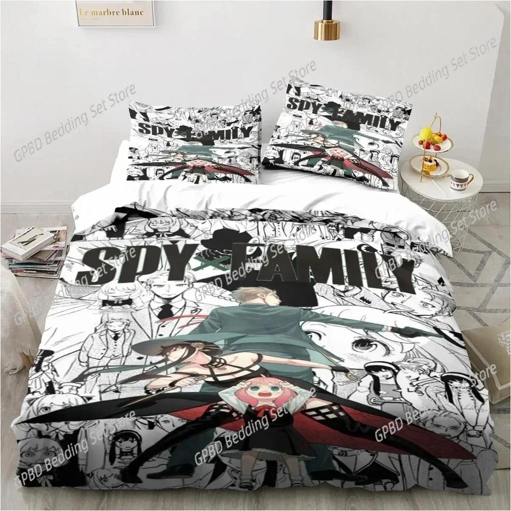 Comforter 3D Printing Spy Family Anya Anime Bedding Set 3D Printed Suitable For Bedroom Kids Home Textile