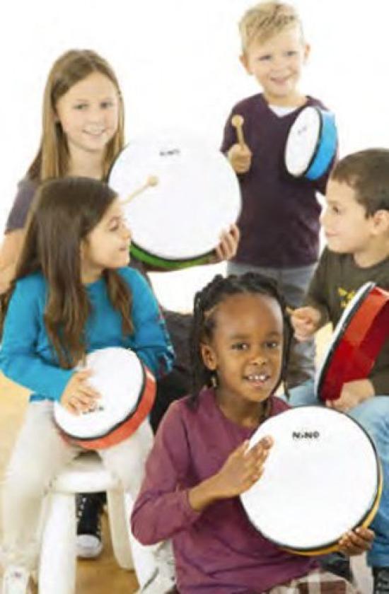 Tambur de mână NINO ABS mărimea M roșu NINO5R []