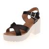 Big Size 45 Women Ankle Buckle High Heel Sandals Summer 2025 Fashion Platform Sandles Woman Thick Sole Gladiator Sandalias Mujer