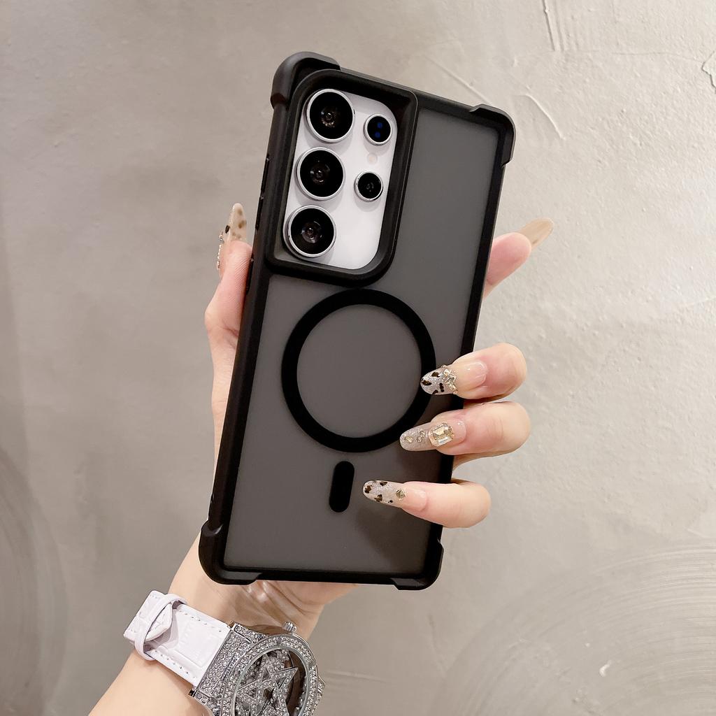 For Shockproof Armor Translucent Case For Samsung Galaxy S26 S2 S24 S23 Ultra Plus Magnetic Wireless Charge Matte Cover