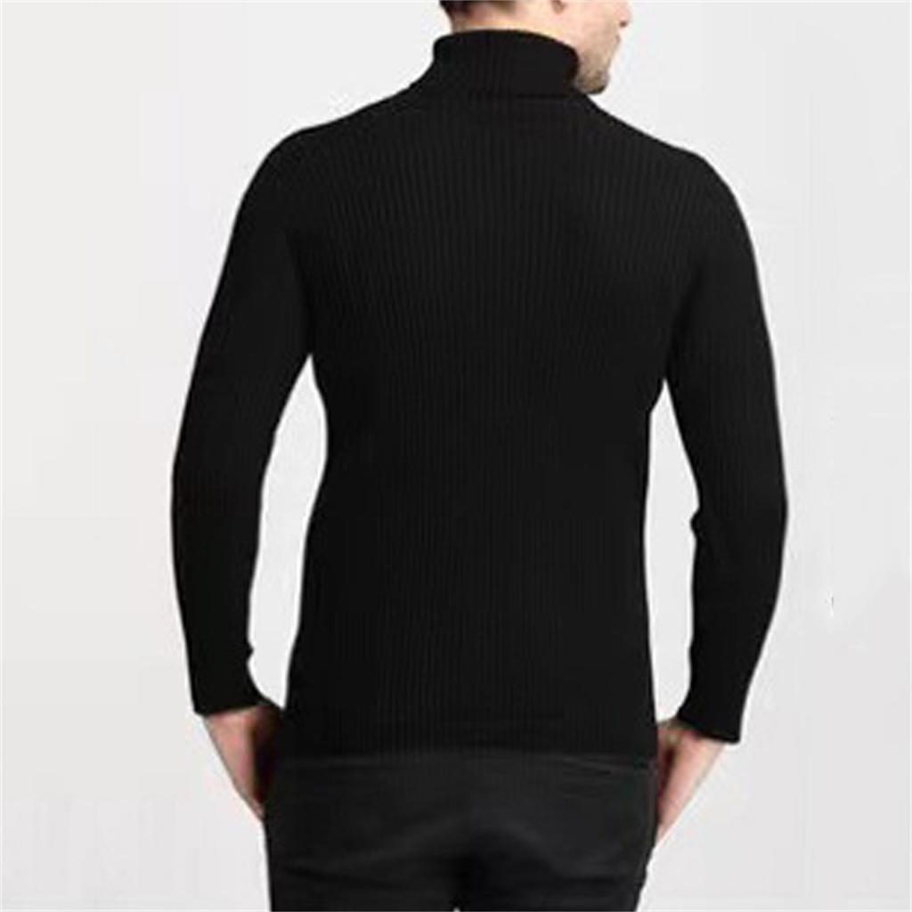 Men's Winter Casual Long Sleeve Turtleneck Knitting Sweaters Tops Blouse