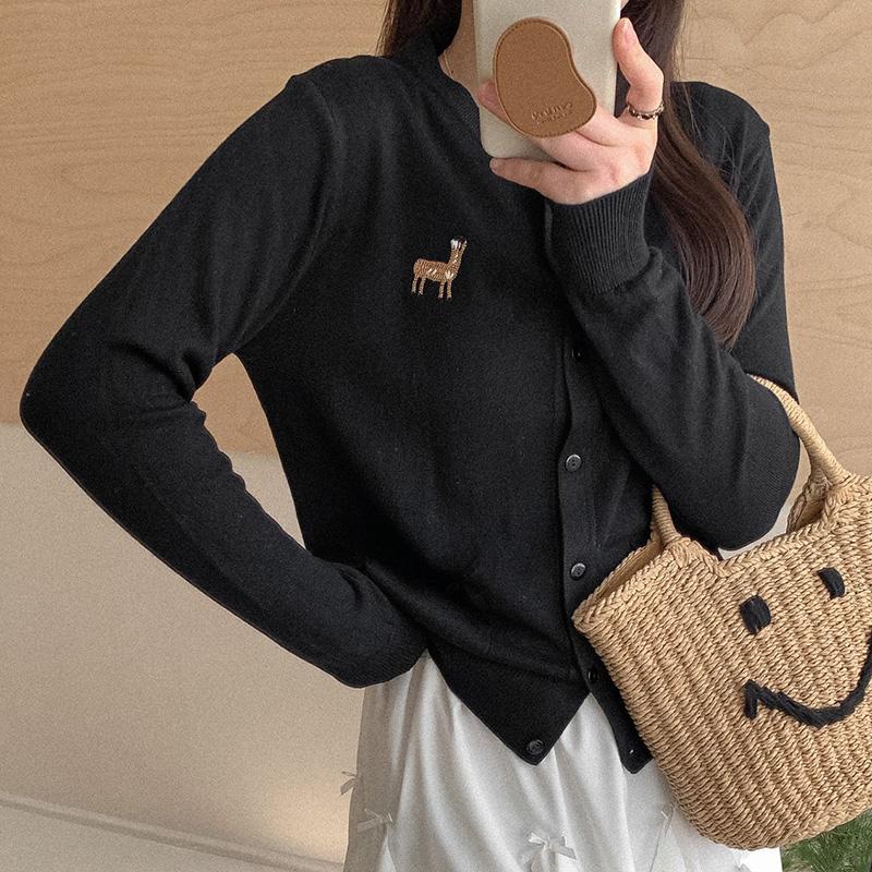 Women's Lightweight 50% Wool 50% Mulberry Silk Cardigan - 4-Season Versatile Knitwear for All-Year Comfort & Style