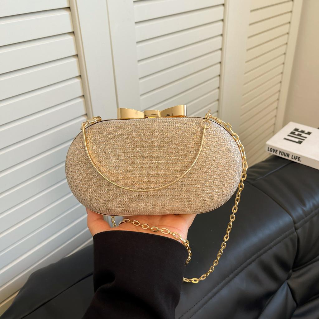 Luxury Sequined Hand-held Dinner Bag, Elegant Style Bag, High-end Chain Single-shoulder Crossbody Bag, Handbag for Wedding Party