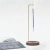 AEE4-Wooden Incense Holder Upside Down Incense Holder With Brass Stand Incense Tray Ash Catcher For Tea Room Decoration