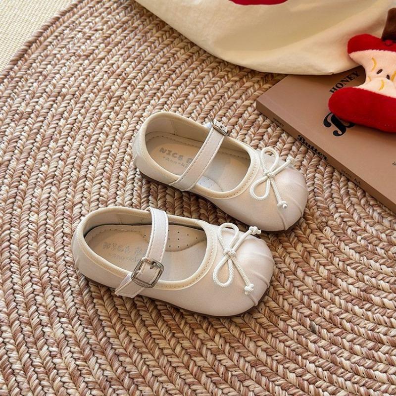 Mädchen Koreanischer Stil Kleine Lederschuhe Kinder Schleife Prinzessin Schuhe Leichte Mary Jane Schuhe Baby Mädchen Flache Einzelne Schuhe