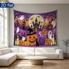 Party Backdrop Halloween Castle Flat Banners Spooky Ghosts Pumpkins Witch Celebrations Photo Booth Background Front Door Decor