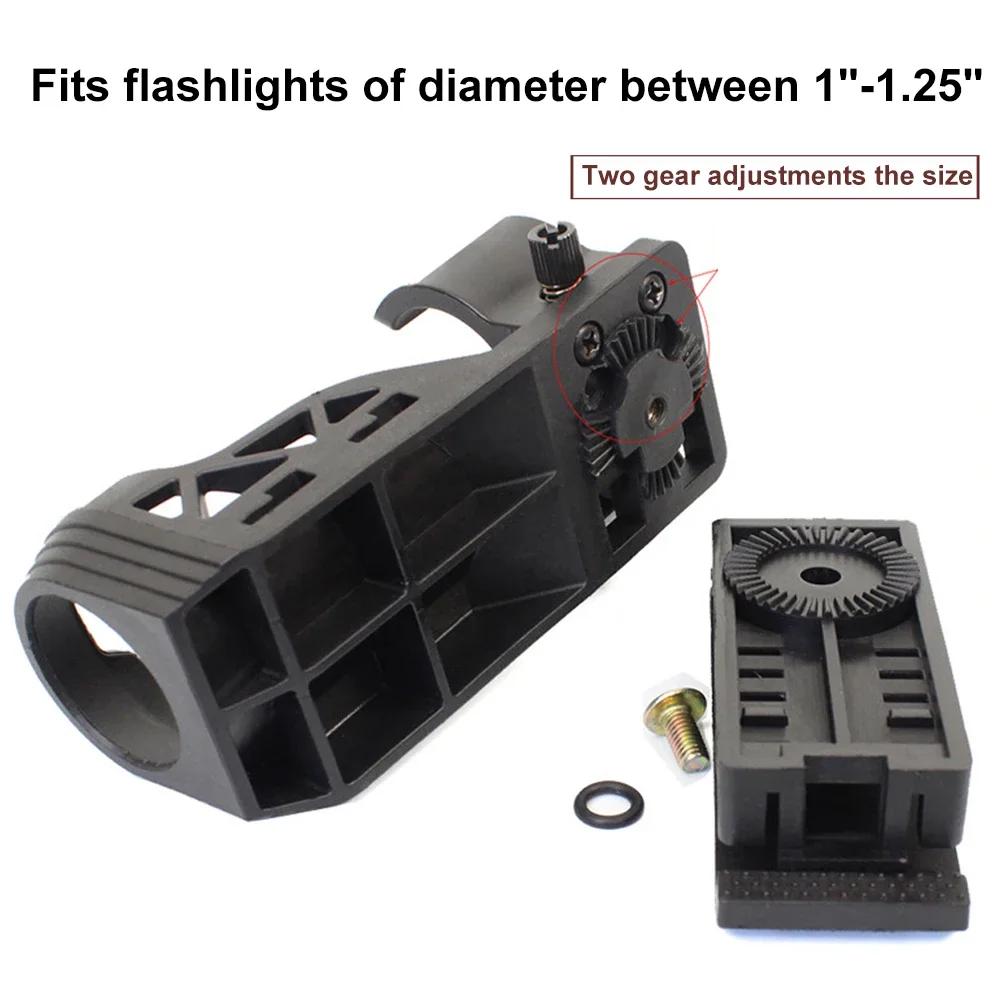 Tactical Flashlight Holster with Lever Side Lock System Set General Torch Set 360° Rotating Plastic Torch Set Set Quick Unplug