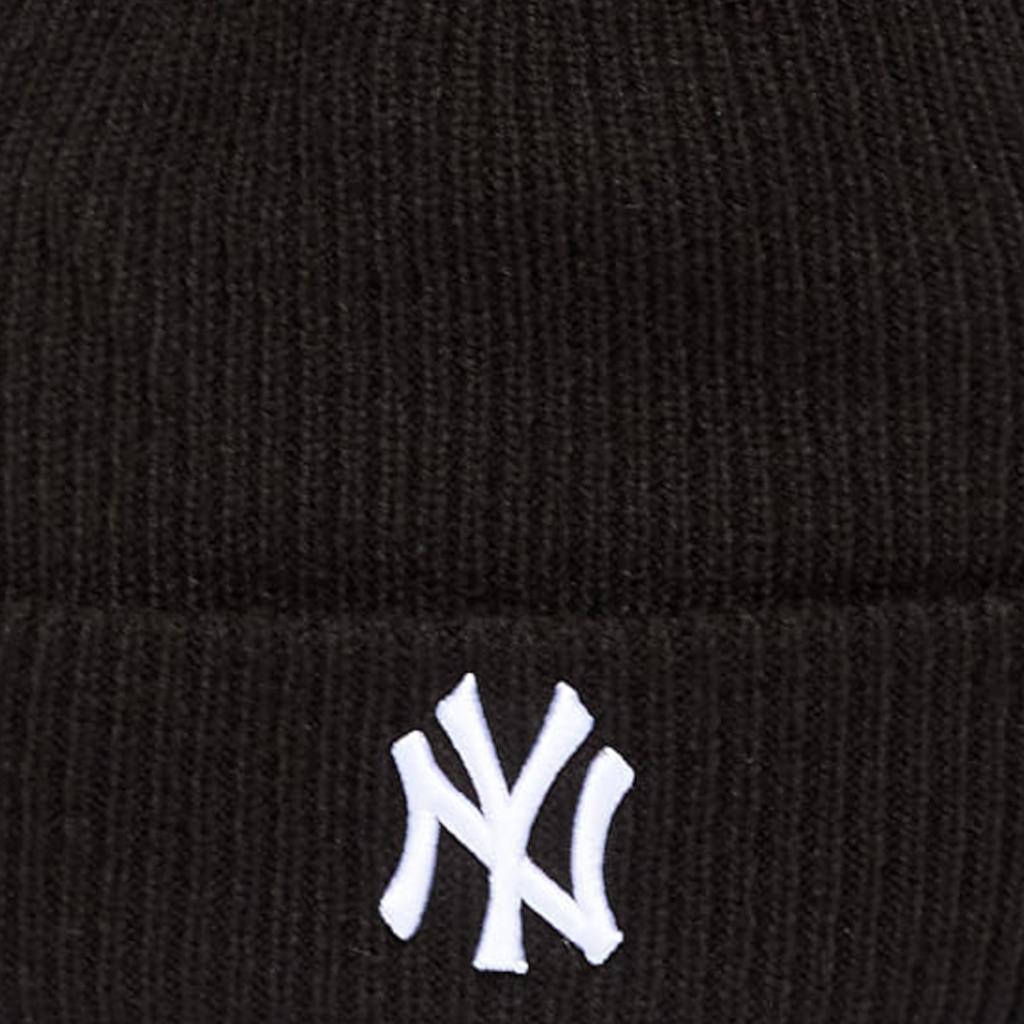 New Era Wmns Double Pom Beanie New York Yankees Hat, Womens black Cap