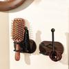 2 Pieces Multi-functional Wall Mounted Hair Tie Storage Rack Rust-proof Waterproof Hair Tie Hook Iron Retro Comb Stand Shower