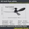 36-52" No-Light Design Multi-Space Use Electric Fan Low-Profile Flush Mount Ceiling Fan Remote Control Industrial Vintage Fan
