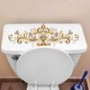 Luxurious Gold Jewelry, Pearl and Diamond Toilet Tank Stickers, Court-style Bathroom Decoration Stickers