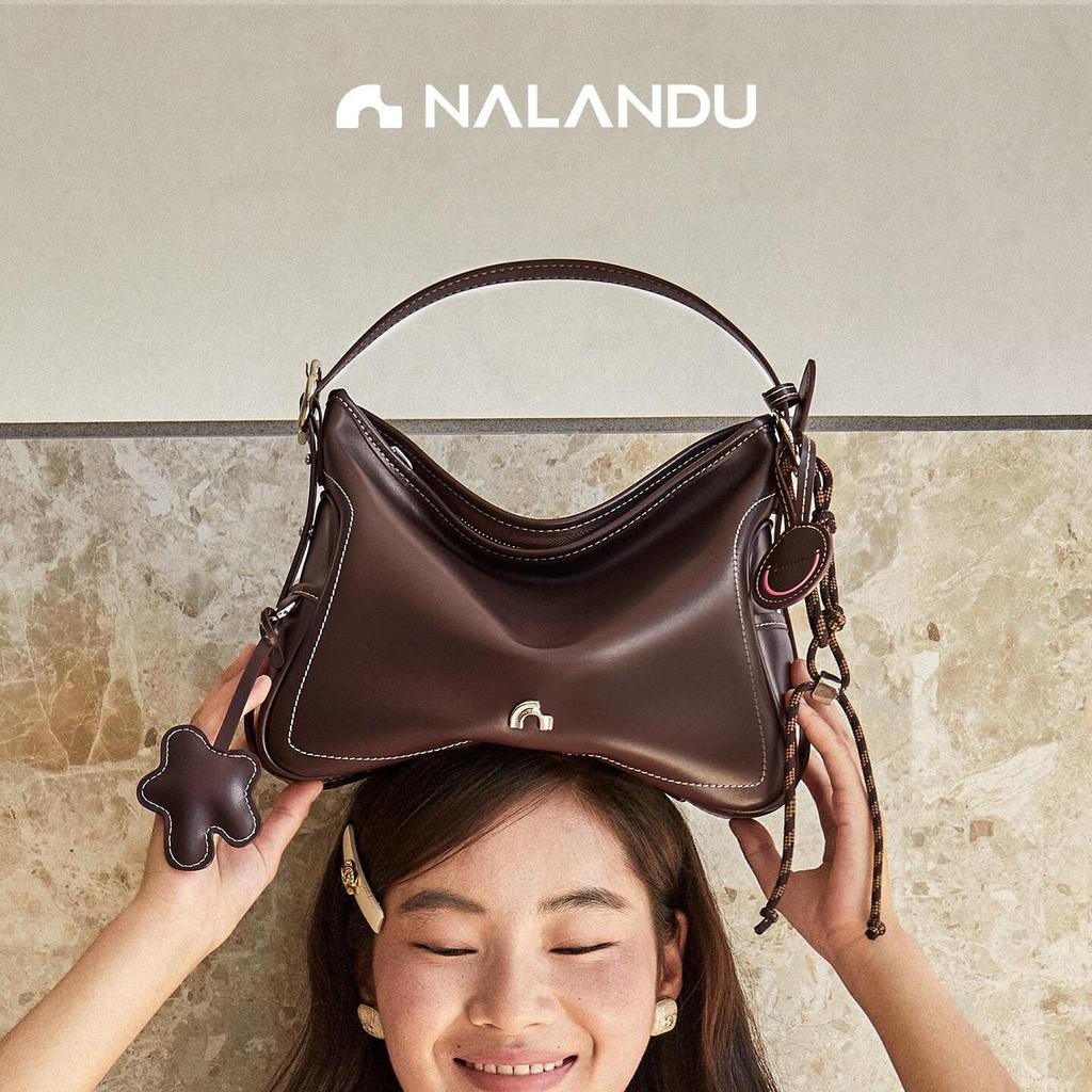 Nalandu Women's Shoulder Bag, Genuine Leather Casual Bag, Large Capacity