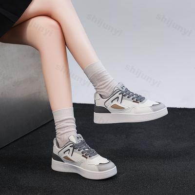 Damen Outdoor Rutschfeste Sneaker 2025 Herbst Neu Vintage Schnürschuhe Freizeit Schuhe Student Bequem Höhenerhöhende Ballerinas