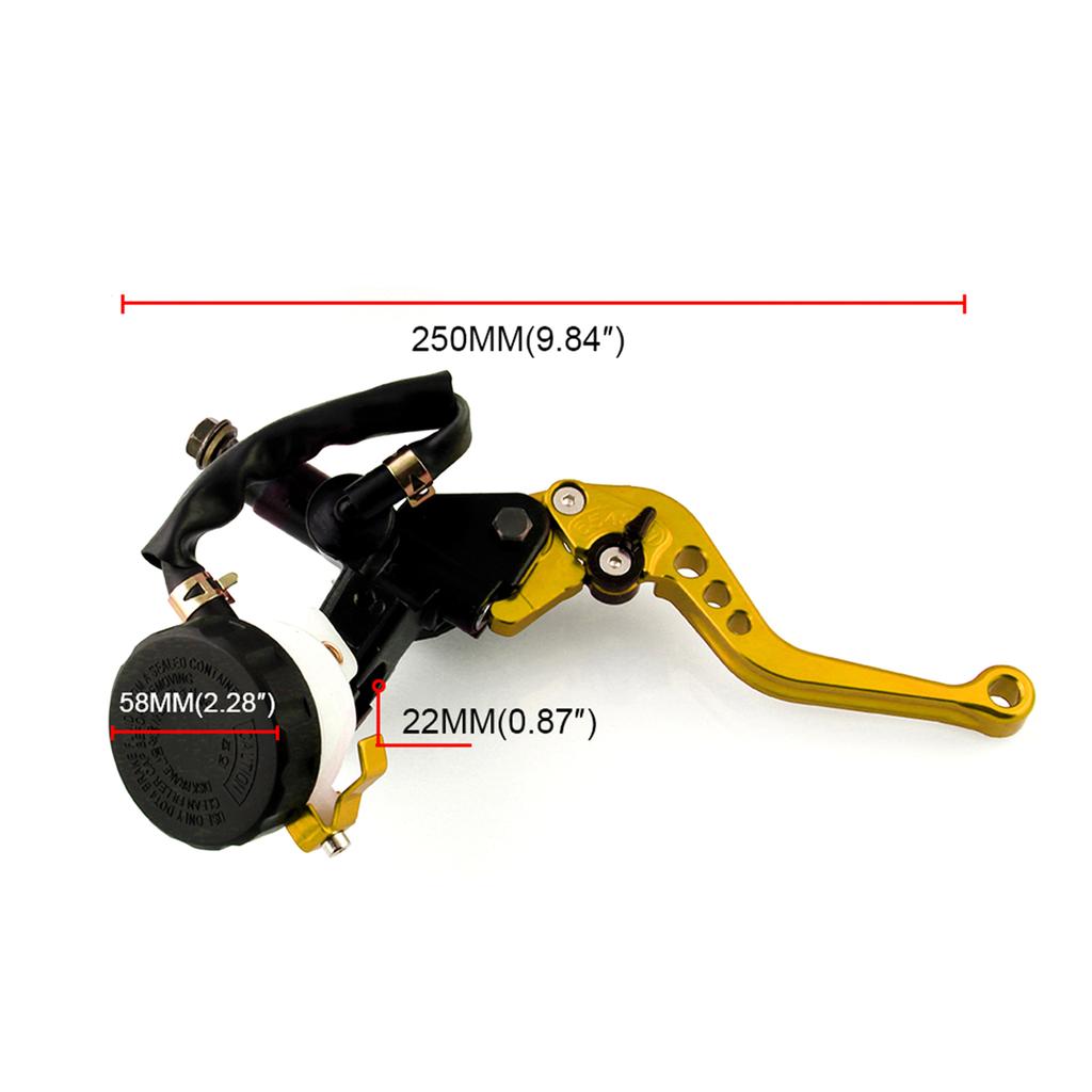 7Celsius8 Motorcycle Brake Levers Master Cylinder Reservoir Set