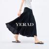 YERAD Women's A-Line Acetate Midi Skirt