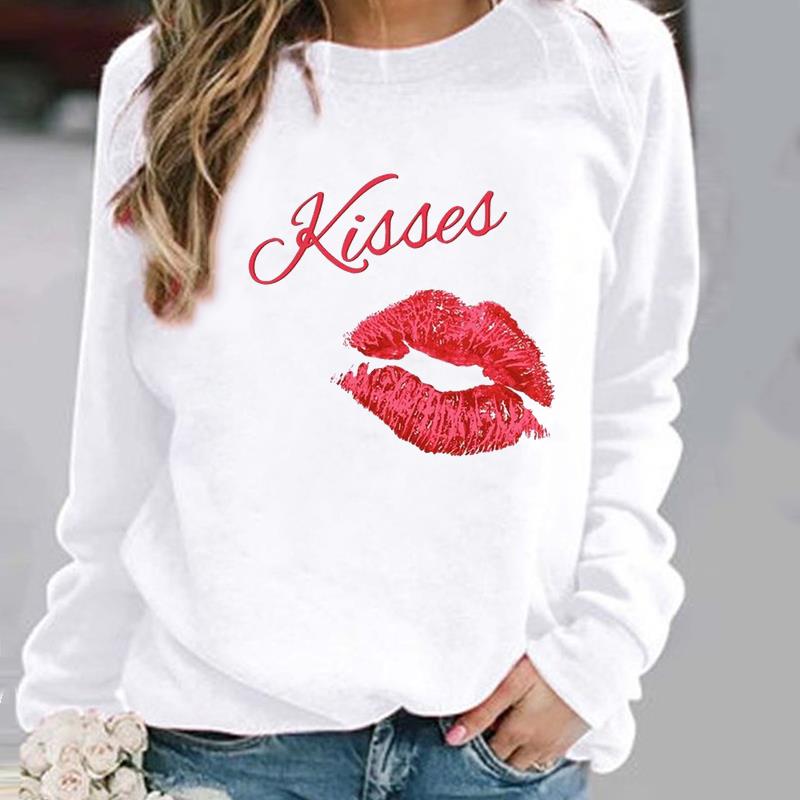 

Толстовки с графическим рисунком, тренд для губ, милый макияж, стиль, женский принт, леди, женский, с длинным рукавом, с принтом, весна-осень, осень, модные повседневные пуловеры