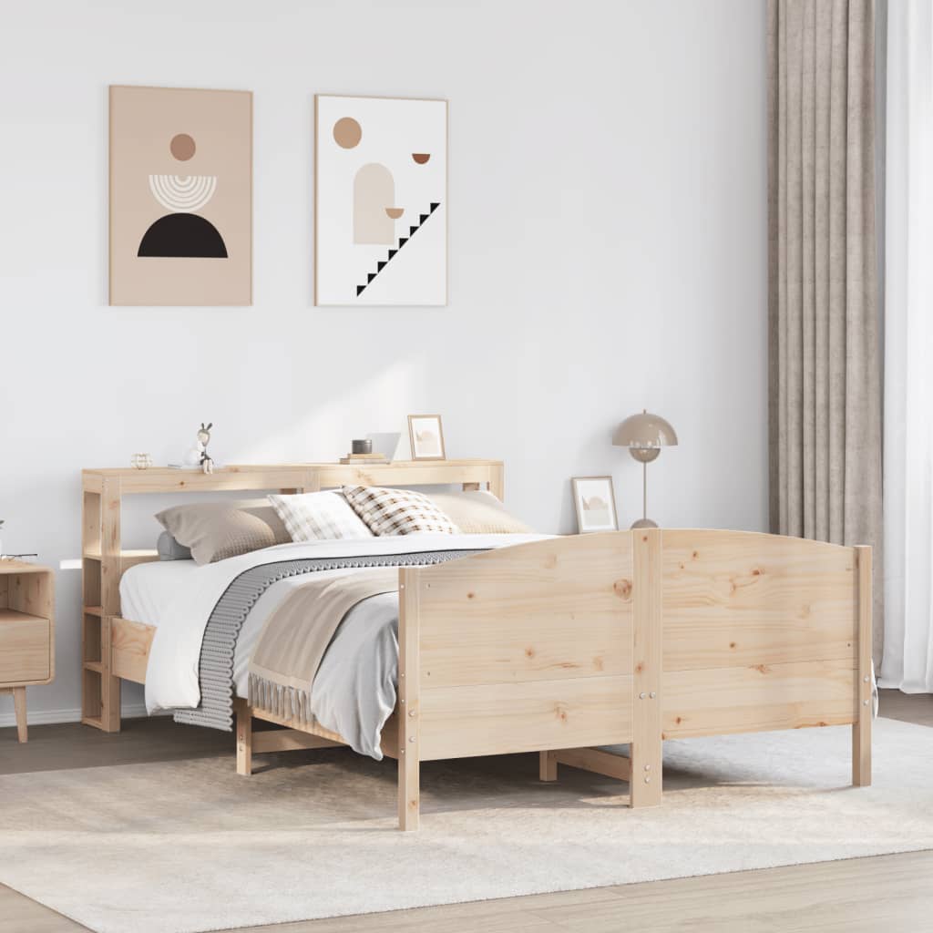 Solid Wood Bed without Mattress 140 x 200 cm Pine Wood
