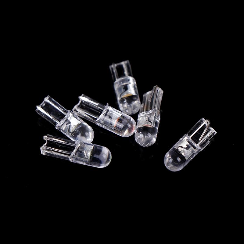 10Pcs  T5 Led Super Bright Cob Lights Wedge Dashboard Gauge Car Warning Indicator Instrument Cluster Lamp