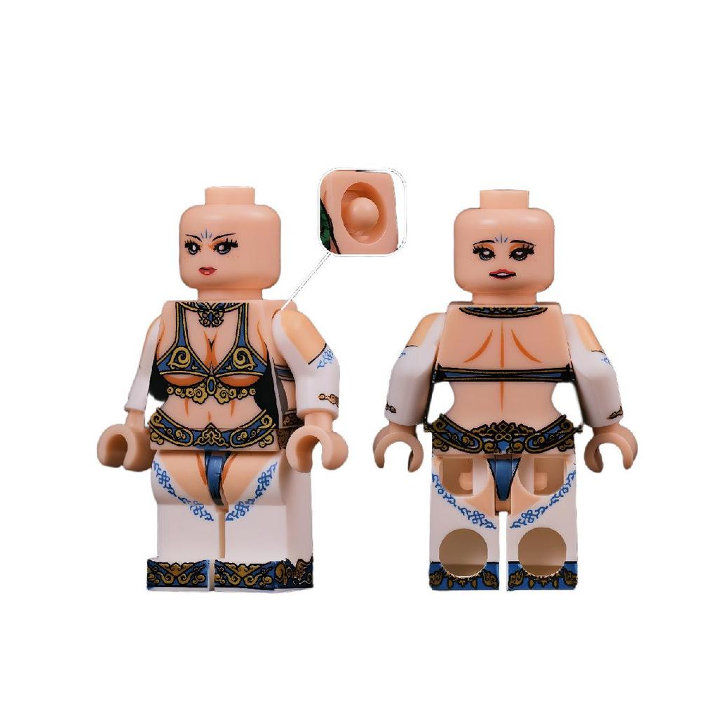 Female Guan Yu Minifigure - Romance of the Three Kingdoms Series, LEGO-Compatible Building Blocks, Also Includes Female Cao Cao Toy.