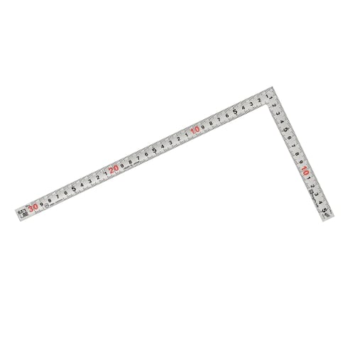 Niigata Seiki SK Made in Japan Silver Curved Ruler, Red Dragon, Quick Graduations, 30cm Square Thickness, SC-30CKD