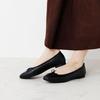 HIMIKO ballet flats, genuine leather, simple cushioned design, ballet pumps, 651307, black, size 230