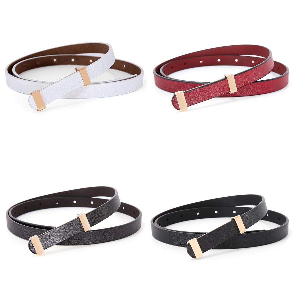 Genuine Leather Womens Belt For Jeans Dress And Pants With Square Buckle For Outdoor Casual Wear
