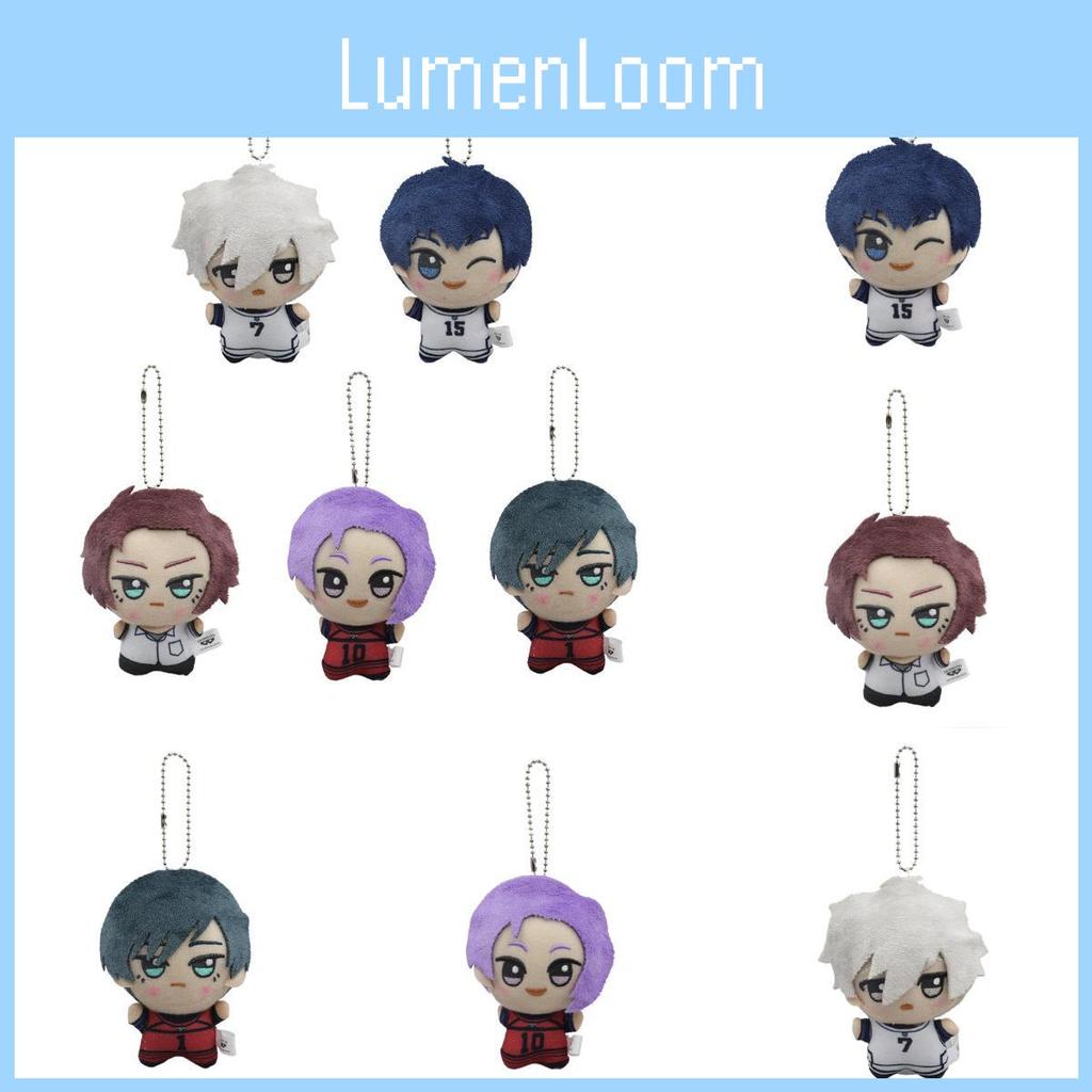 Plush Toy Keychain Adorable Blue Cartoon Animal Soft Pp Cotton Filling