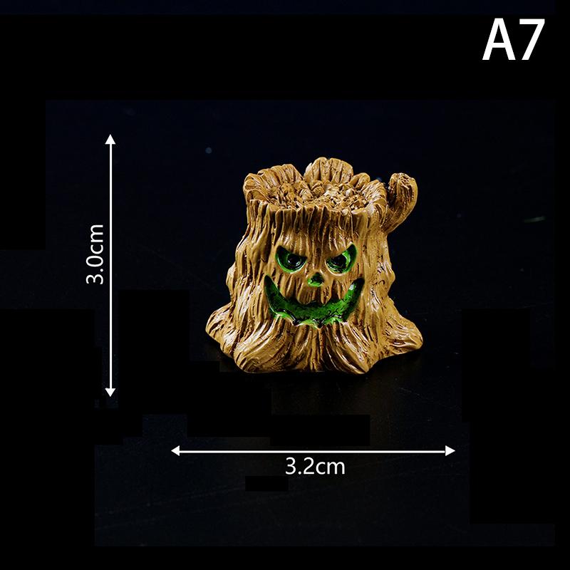 

1 шт. мини светящиеся микроукрашения на Хэллоуин, флуоресцентные животные, суккулентные растения, украшения в горшках, аксессуары для микропейзажа