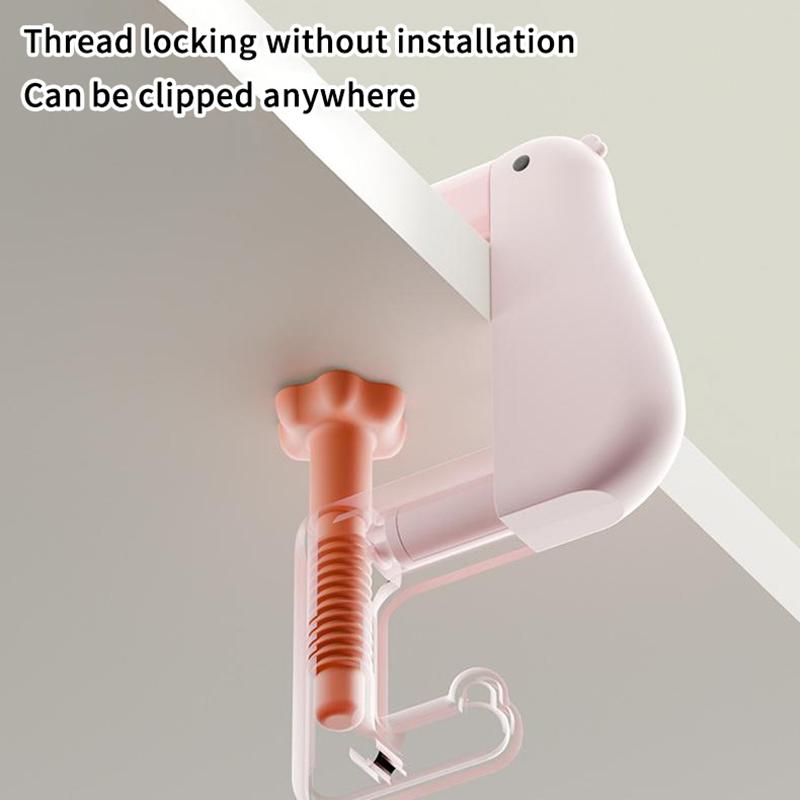 Cute Cartoon Multi-Purpose Duck Design Wall Hooks Hanger For Table Portable Folding Desk Stand Removable Reusable Backpack Hook