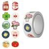 500 Pictures/roll Roll Sticker Tape Cartoon Cute INS Handbook Material Decorative Envelope Mouth