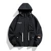 Tooling Jacket Men's Spring and Autumn New Loose Hooded Trendy Top Fat Fat Guy Large Size Coat