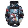 Halloween Movie Christmas Night Skull Jack Hooded Sweater Men's Digital Printing Personality Hoodie Women